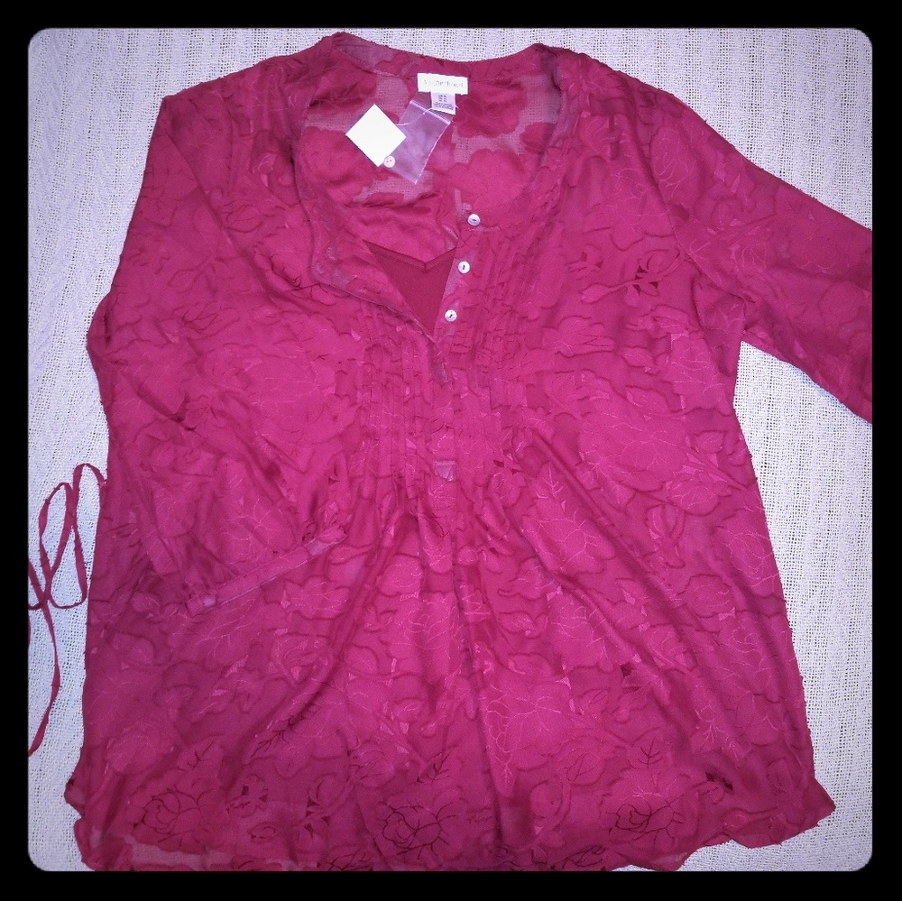 SOLD - Maternity Maroon Shirt